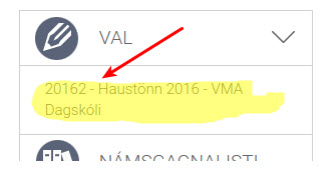 Nmsval  Innu - skref 2