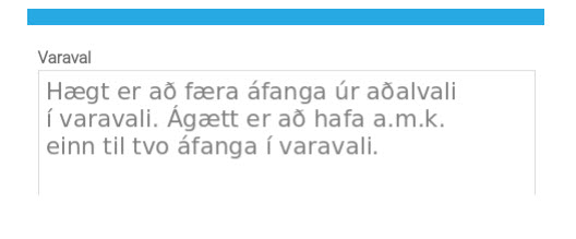 Nmsval  Innu - skref 6
