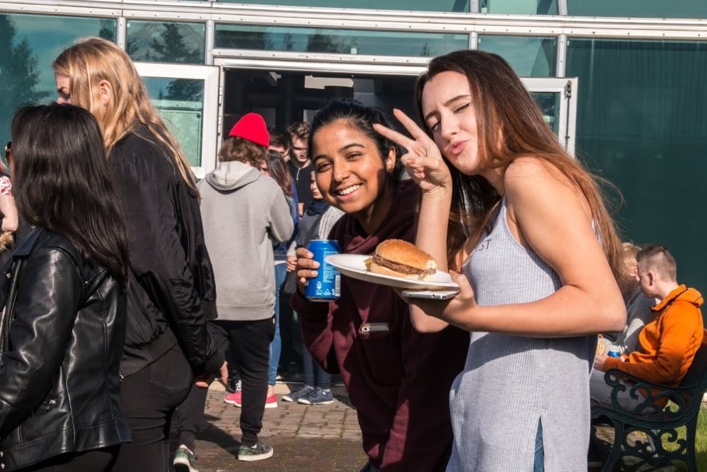 Í góðum gír á nýnemahátíðinni. Mynd: Kamilla