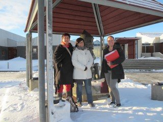 Jannie, Diane, og María Albína Tryggvad.