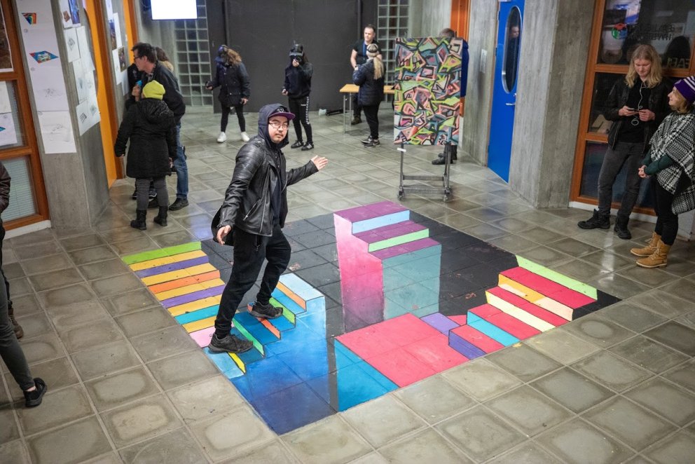 Þrívíddarverkið vakti verðskuldaða athygli.