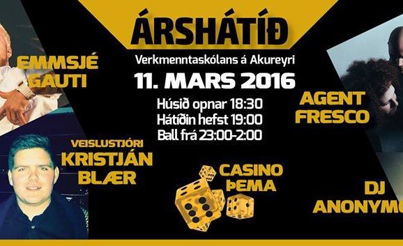 Agent Fresco og Emmsjé Gauti á árshátíð VMA