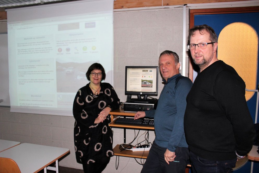 Ragnheiður, Jónas Helgason og Grétar Viðarsson.