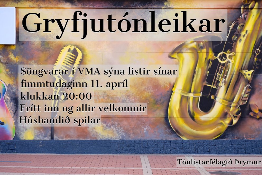 Gryfjutónleikar í kvöld - ókeypis aðgangur