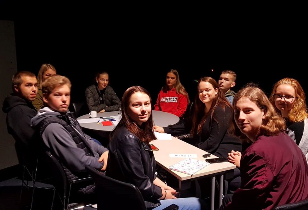 VMA-nemendur á Lýsu í Hofi. Mynd: Valgerður Dögg.