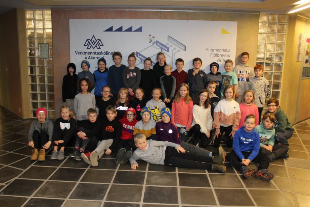 Fimmtubekkingar úr Lundarskóla í VMA.