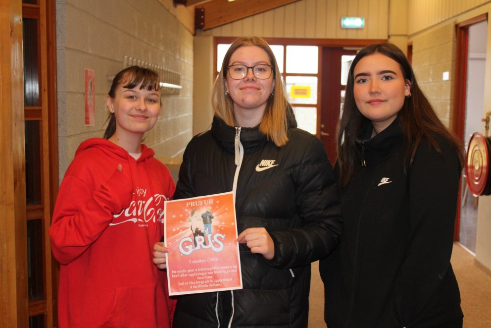 Frá vinstri: Embla Björk, María Björk og Elín.