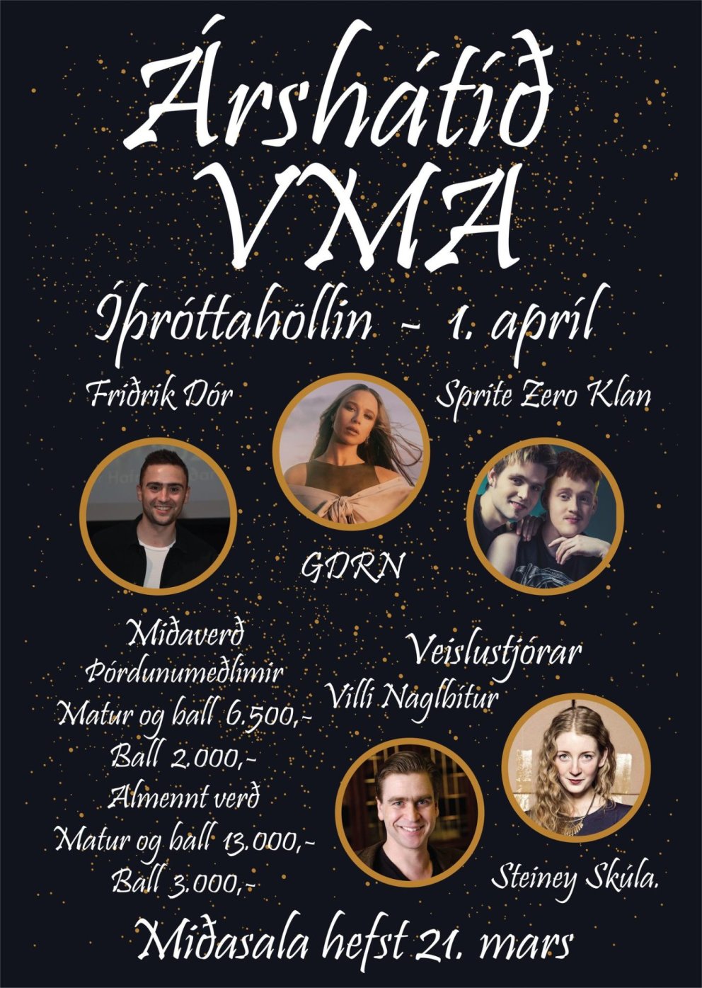 Árshátíð VMA 1. apríl - miðasala hefst í þessari viku