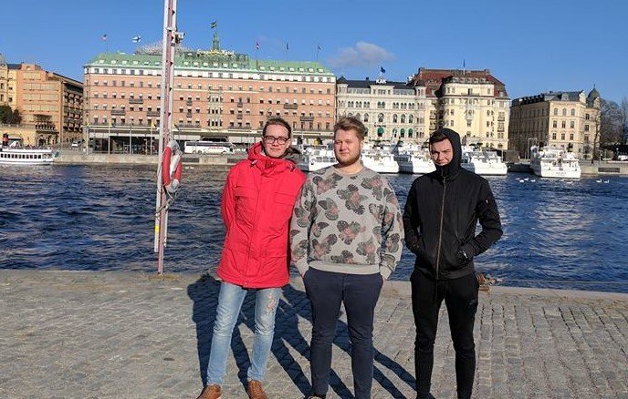 VMA-piltarnir þrír í Nyköping í Svíþjóð.