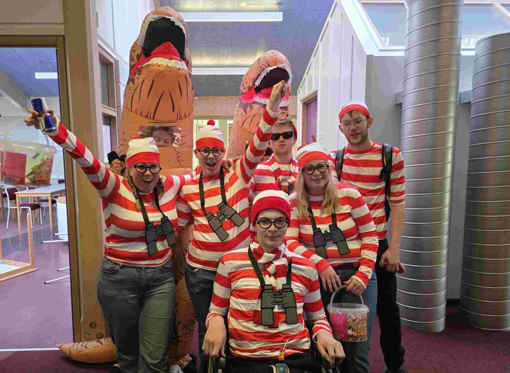 Starfsbrautar- og sérnámsbrautarnemar í góðum gír í dag.