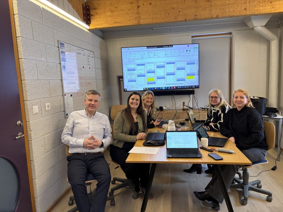 Stjórnendur MK á vinnufundi í VMA sl. föstudag. Mynd: Ásta Flosadóttir.