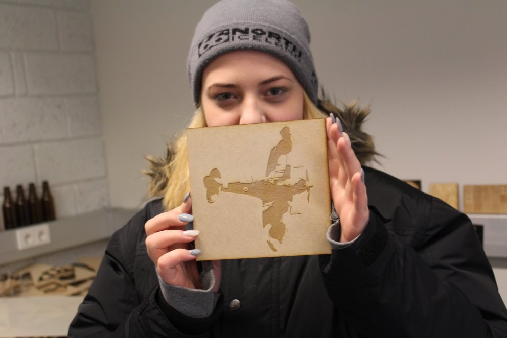 Afrakstur nemendaverkefnis í Fab Lab.