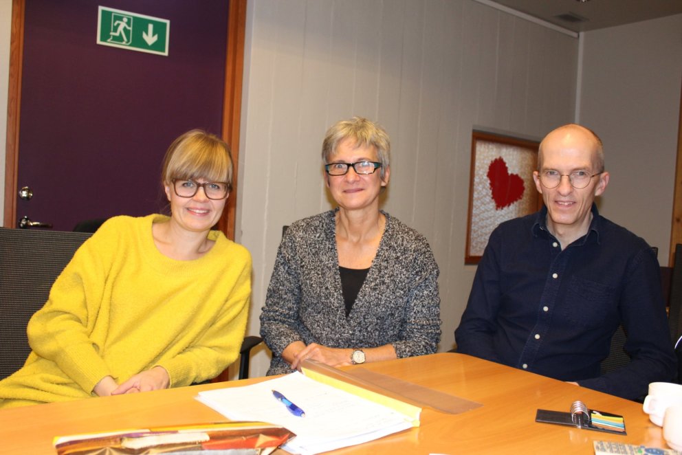 Hildur, Jeanette Reppe og Jóhannes.