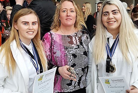 Sigurvegarar í keppni sjúkraliða + María Albína.