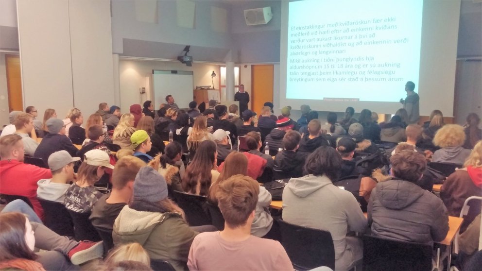 Frá fyrirlestri Hjalta Jónssonar. Mynd: VDJ