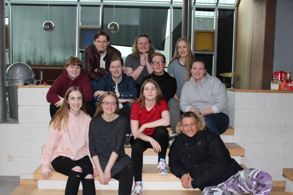 Hluti þeirra nemenda VMA sem náðu kjöri í gær.