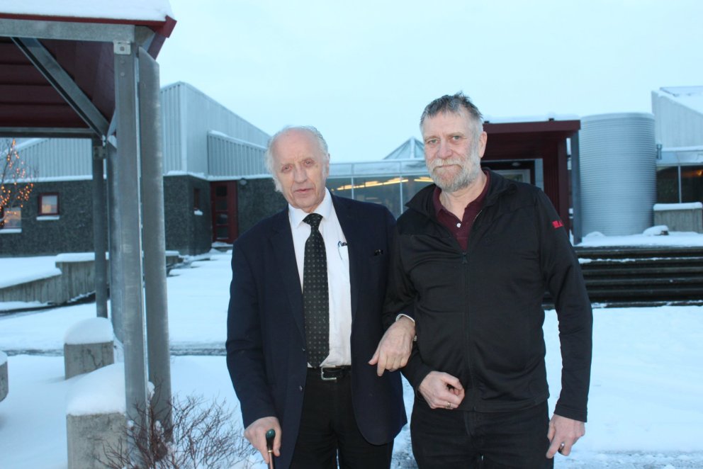 Frumkvöðlarnir Haukur og Adam í janúar 2019.