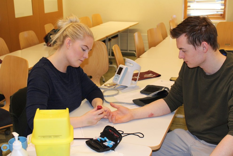 Púlsinn tekinn á heilsunni í VMA í gær