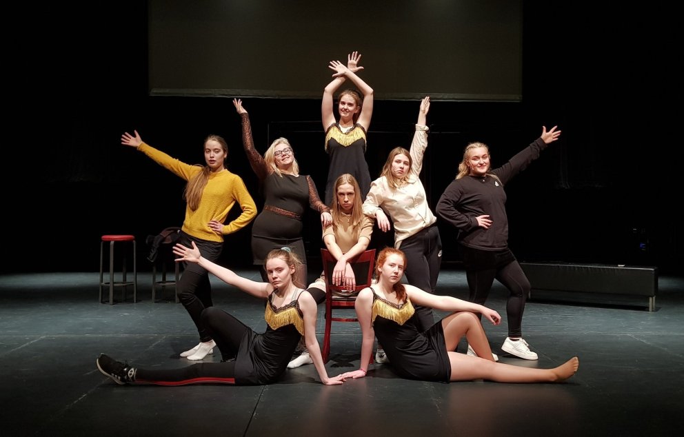 Frá æfingu á Bugsý Malón í síðustu viku í Hofi.