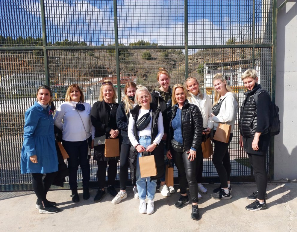 Í heimsókn í skólann El Palo Instituto í Malaga.