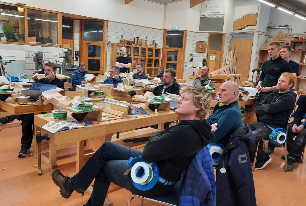 Hluti þátttakenda á námskeiðinu í dag.