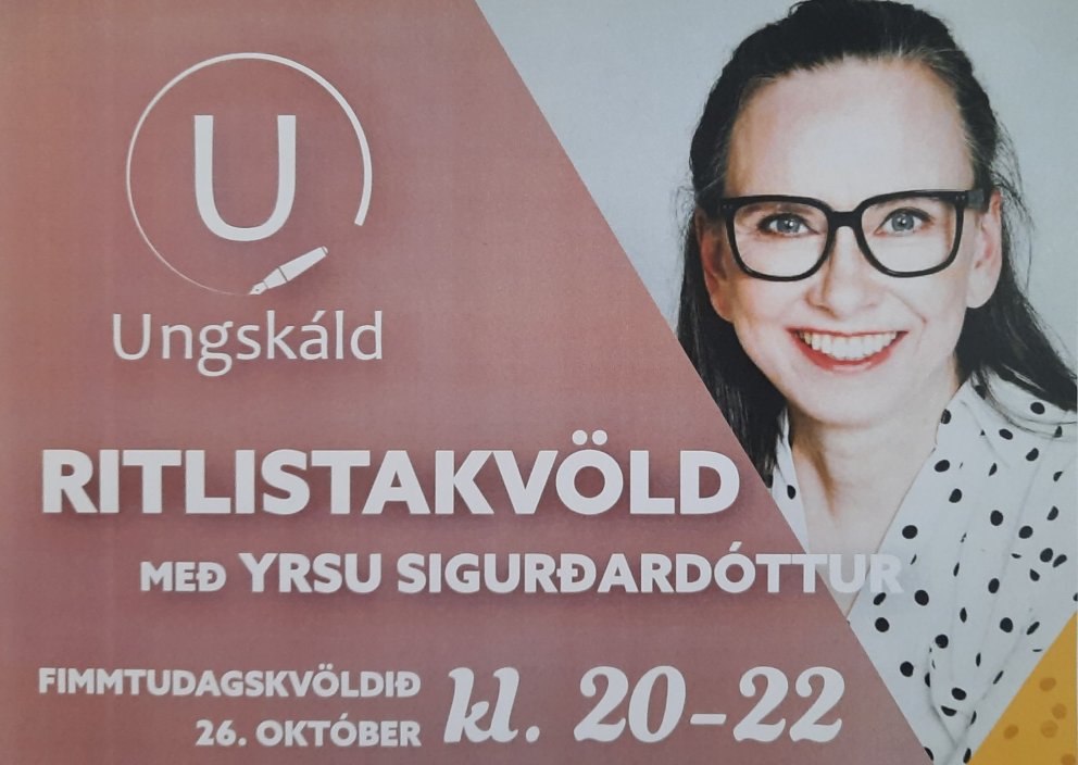 Yrsa mætir á ritlistakvöld á Lyst í kvöld