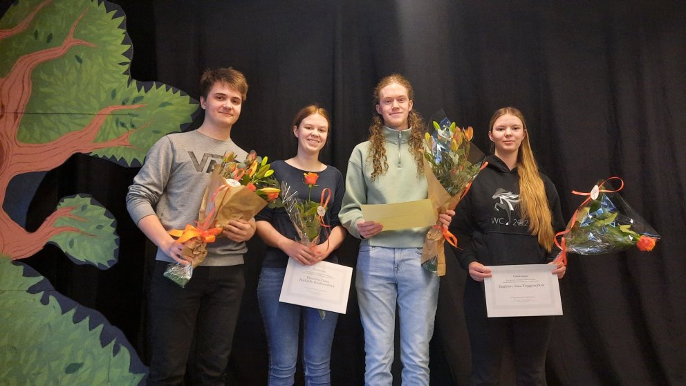 Frá vinstri: Víkingur Þorri, Theodóra Tinna, Orri Sigurbjörn og Dagbjört Jóna.