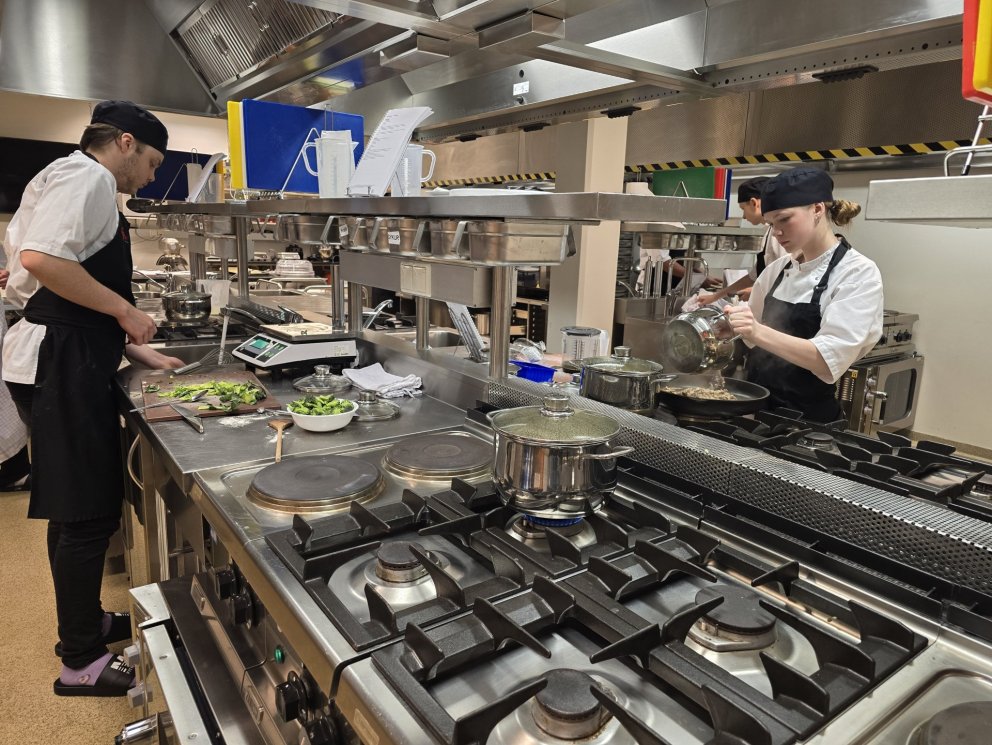 Grunndeildarnemar í súpugerð.