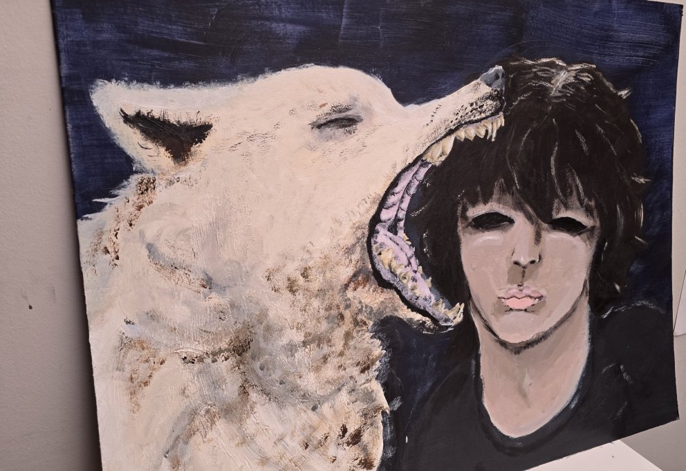 Vinna nemenda á listnáms- og hönnunarbraut er að vonum mjög fjölbreytt. Hér er eitt sýnishorn.