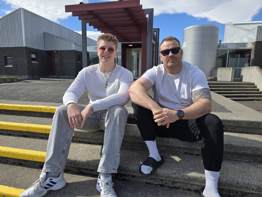 Feðgarnir Guðmundur Gabríel Ingþórsson og Ingþór Örn Valdimarsson.