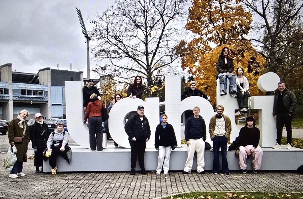 Fulltrúar VMA - nemendur og kennarar -  í Lahti í Finnlandi.