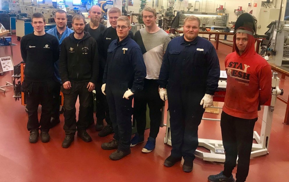 Þessir þreyttu sveinsprófið. Mynd: Hörður Óskarss.