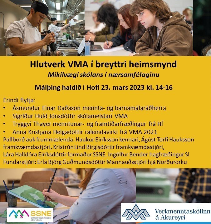 Hlutverk VMA í breyttri heimsmynd - málþing í Hofi 23. mars