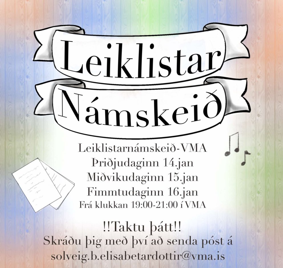 Leiklistarnámskeið fyrir nemendur VMA