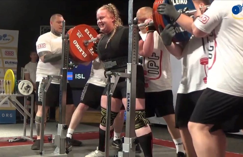 Sóley Margrét Jónsdóttir á EM í Pilsen í dag.