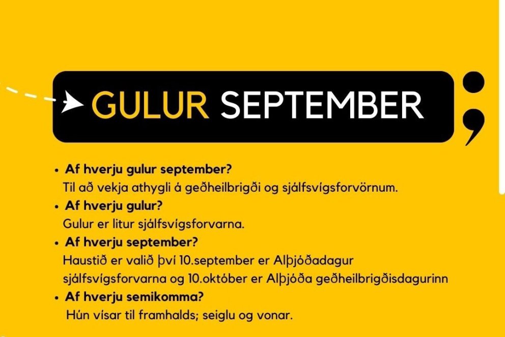 Gulur september - allir í gulu á morgun!