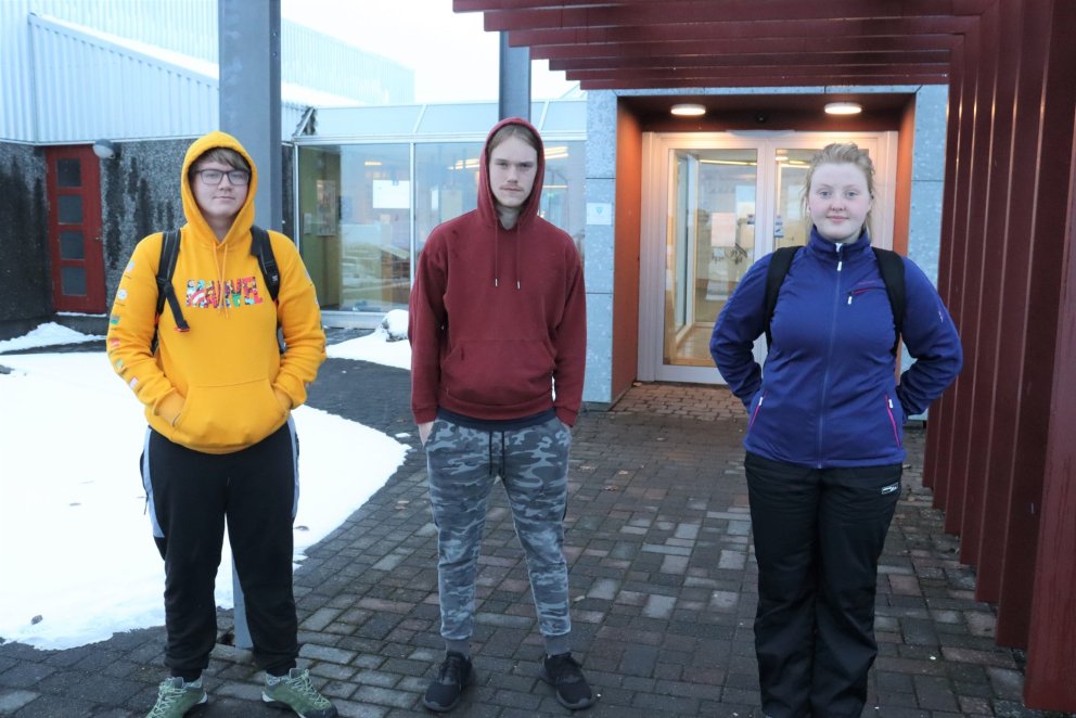 Adam Snær, Guðmundur Hagalín og Ásdís Birta.