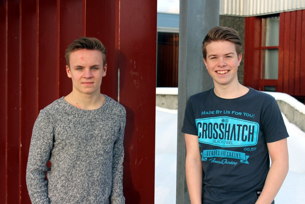 Kristján Karl (til vinstri) og Haukur Sindri.