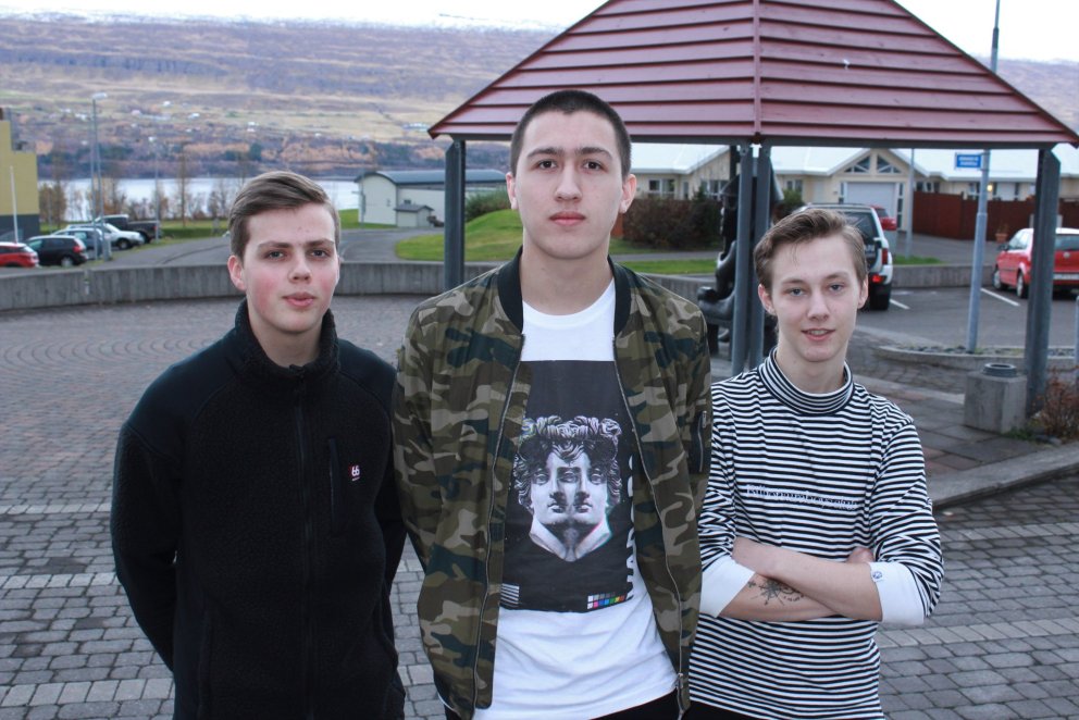 Finnlandsfarar; f.v. Hörður, Valur og Kristján.