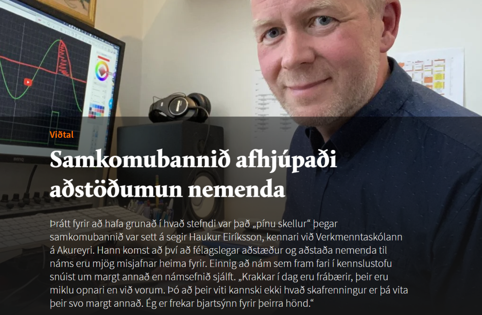 Haukur Eiríksson í viðtali á vefritinu Kjarnanum.