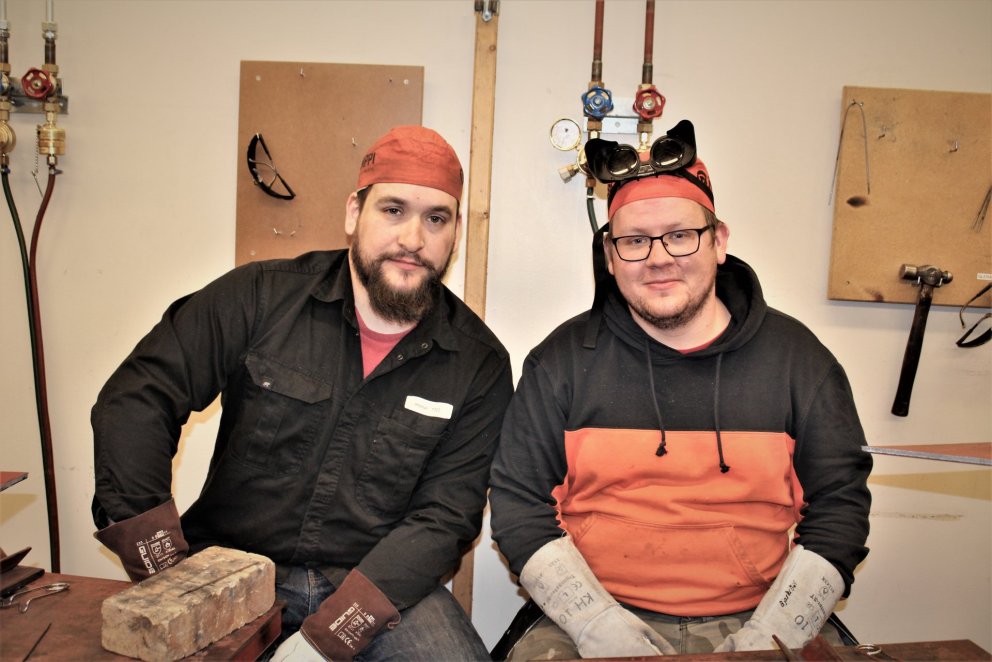 Hilmar Poulsen (t.v) og Bjarki Búi Ómarsson.