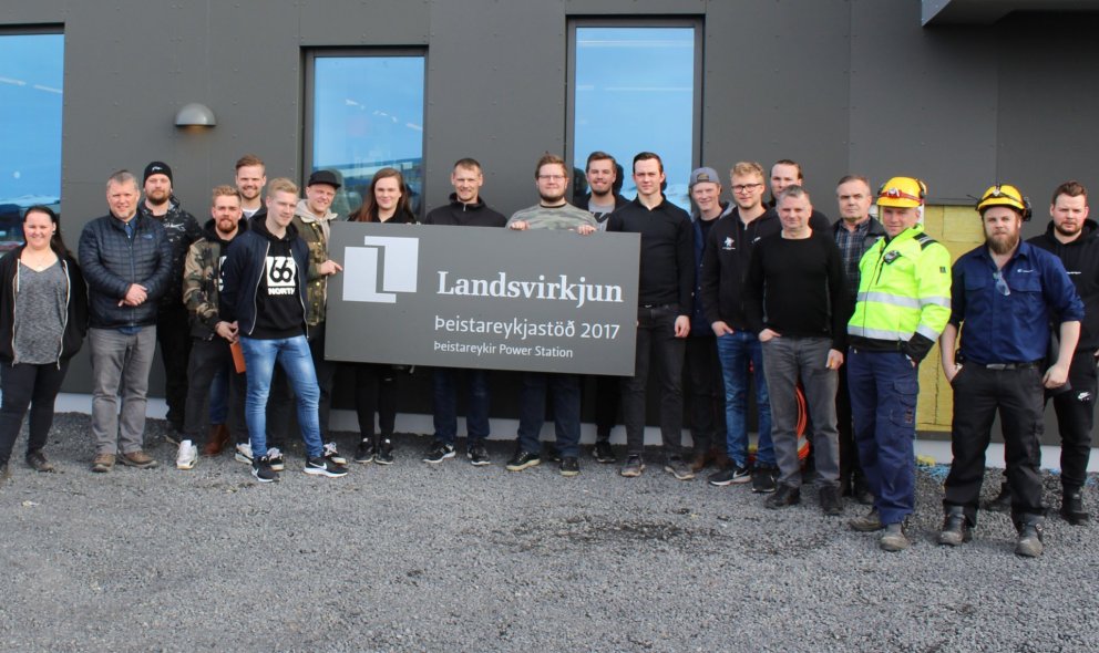 Vélstjórnarnemar og kennarar á Þeistareykjum.