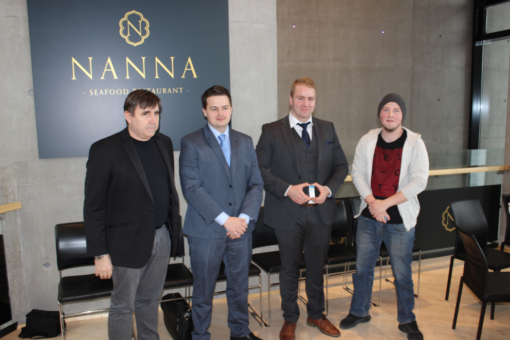 Guðni Guðjónsson (lengst t. vinstri) með nýsveinum