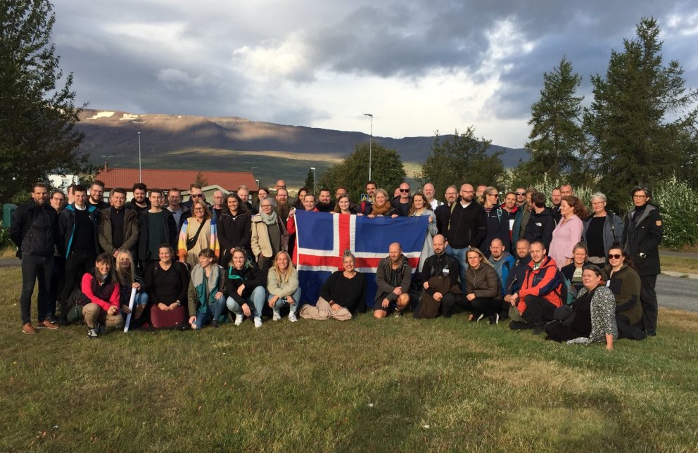 Danski hópurinn að lokinni vel heppnaðri heimsókn