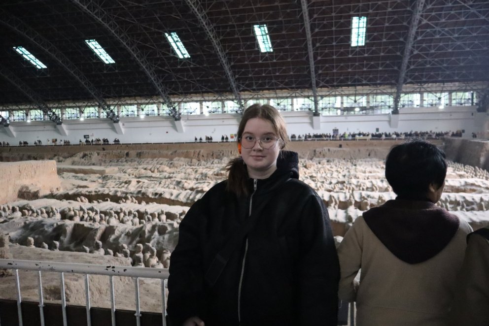 Katrín Helga Ómarsdóttir er þetta skólaár skiptinemi í Beijing í Kína.