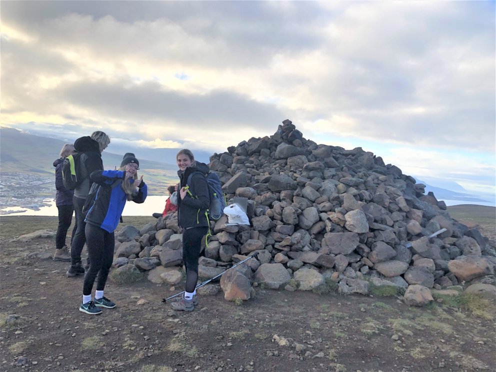 Sælir og glaðir nemendur við Skólavörðu.