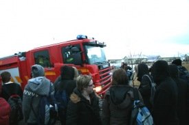 Brunaæfing var í VMA mánudaginn 28. febrúar