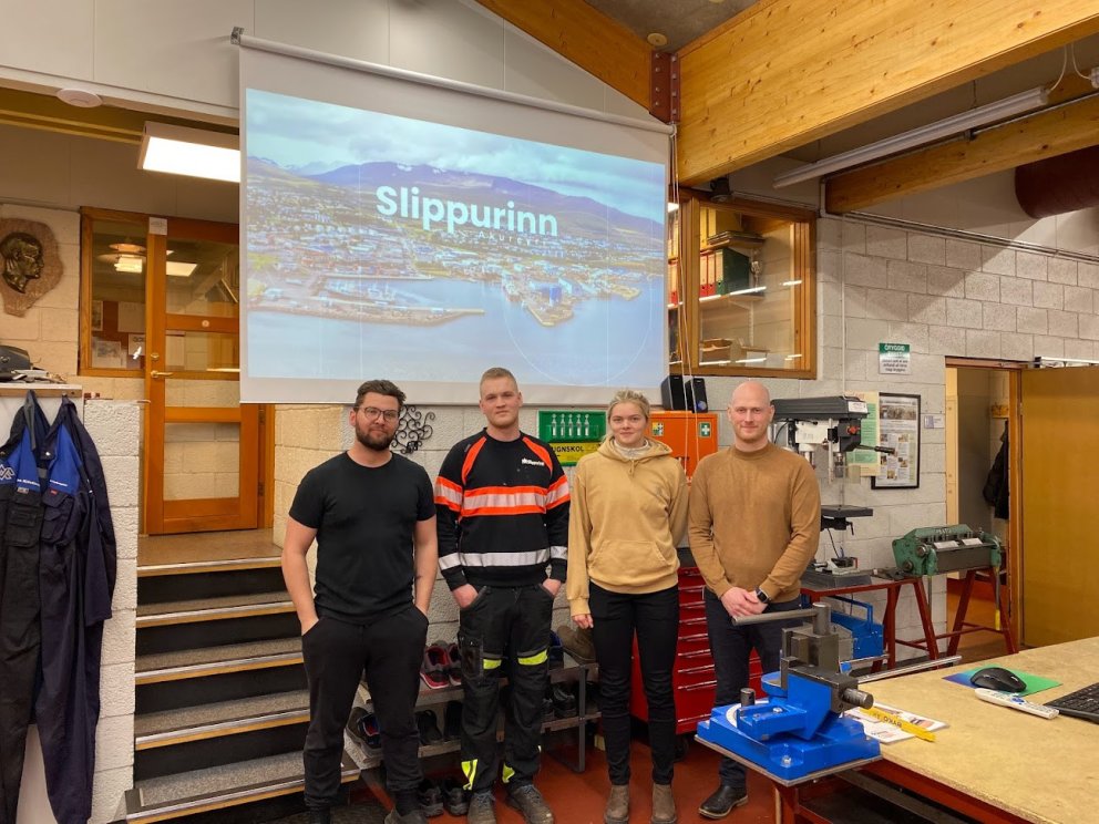 F.v. Adam Snær, Adólf, Svala Björk og Sveinbjörn.