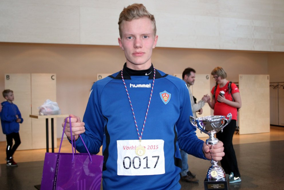 Ágúst Örn var fyrstur framhaldsskólanema í 10 km.