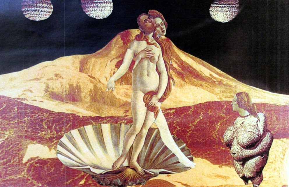 Ein af klippimyndunum á sýningunni.